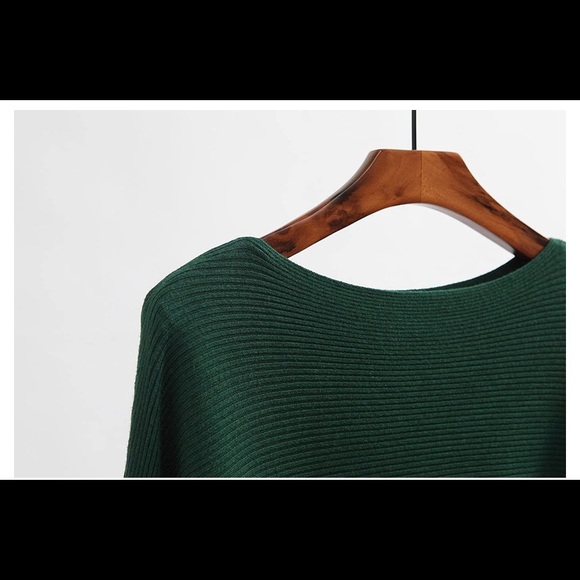 Gaberly Amazon Boat Neck Batwing Green 